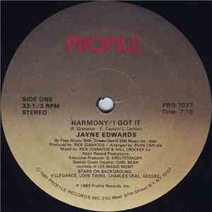 Jayne Edwards - Harmony / I Got It download free